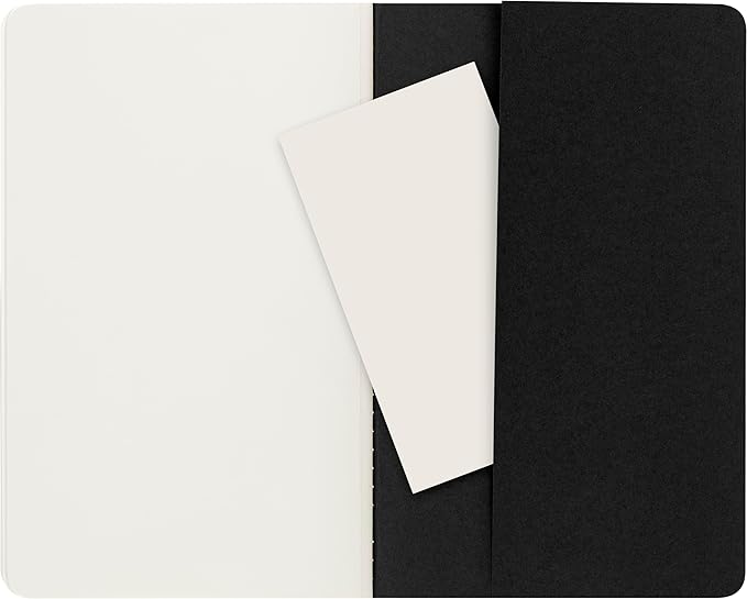 Moleskine Cahier Journal, Soft Cover, Large (5" x 8.25") Ruled/Lined, Black, 80 Pages (Set of 3)