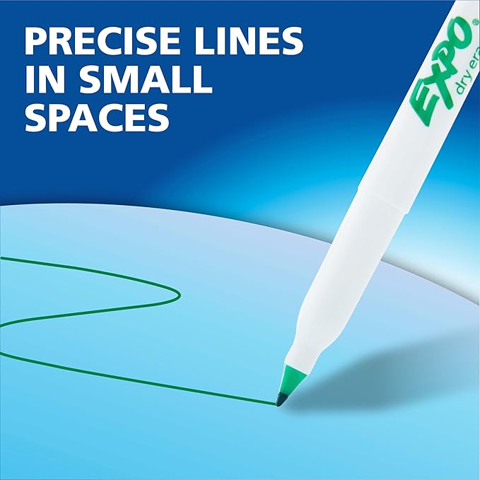 EXPO Dry Erase Markers,Low Odor Ink,Assorted Colors,Ultra Fine Tip,- For Whiteboards,Home,Office Essentials,School,Teacher Supplies,36 Count (Pack of 6)