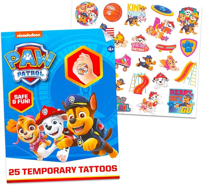 Paw Patrol Backpack and Lunch Box Set - Bundle with 16" School Backpack, Lunch Bag, Tattoos, Water Bottle, More | Paw Patrol School Bag for Kids, Boys, Girls