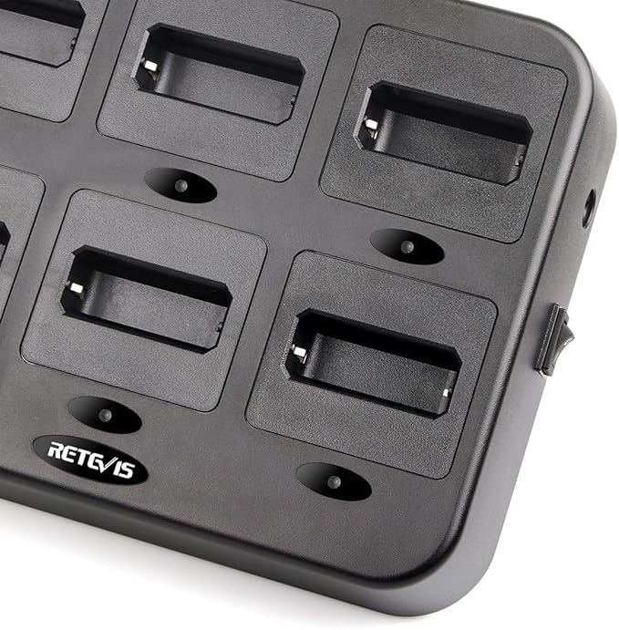 Retevis RT22 Six Way Charger, Multi Unit Charging Station, Walkie Talkie Charger, Compatible with Retevis RT22 RT22S RB19 RB19P RB39 RB39P Two Way Radio(5 Pack)