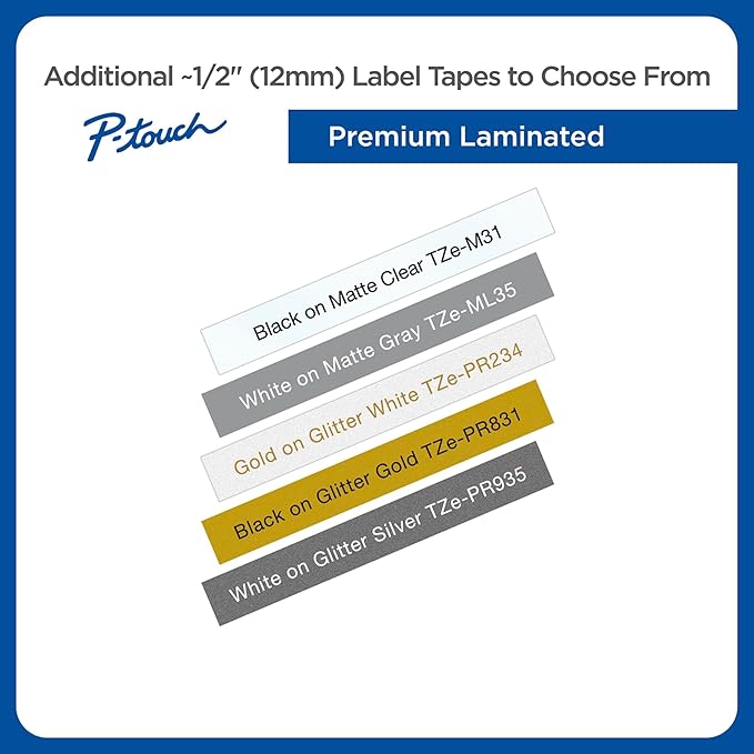 Brother Genuine P-touch, TZe-431CS, 0.47” x 26.2’, Black on Red Laminated Label Tape