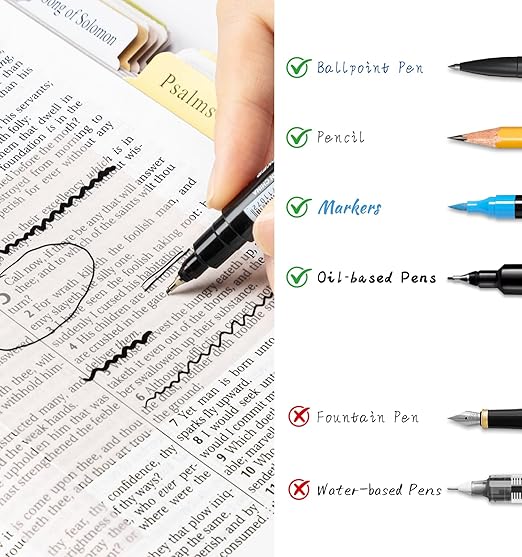 59Pcs Bible Study Supplies, Bible Journaling Kit for Women, Pencil Case, 12 Pastel No Bleed Highlighters and 6 Colored Pens, Bible Tabs and More, Bible Study Tools, Book Annotation Kit for Women & Men