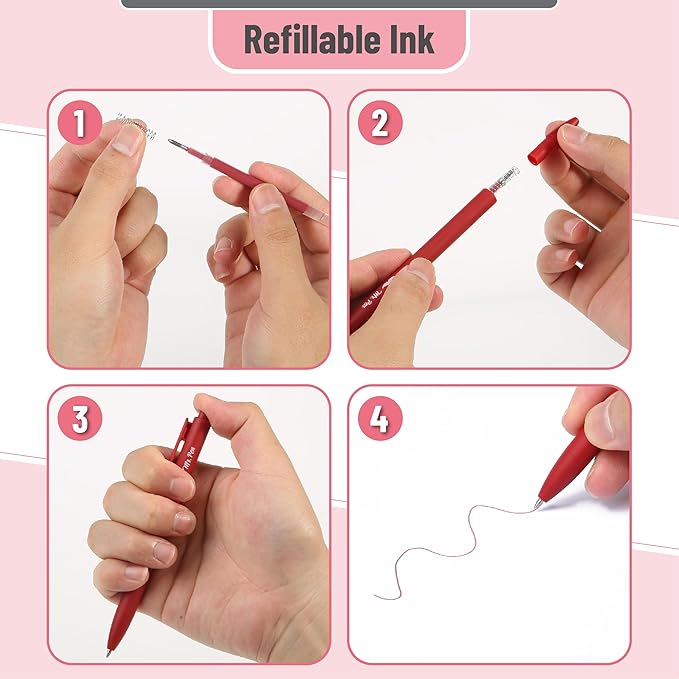 Mr. Pen- 12 Pack Retractable Gel Pens, Vintage & Colorful, Fine Tip 0.7mm