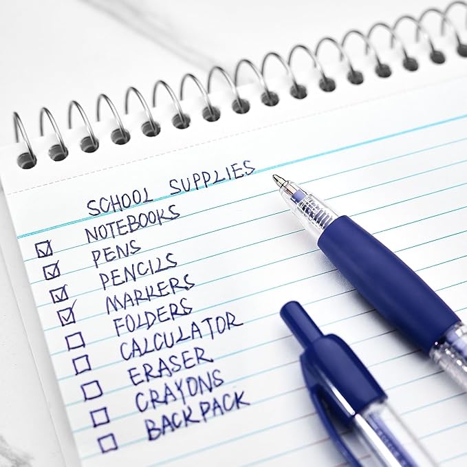 STAPLES Retractable Ballpoint Pens, Medium Point 1.0mm, Blue Ink, 12 Pack – Smooth‑Writing Pens for Office, School & Notes