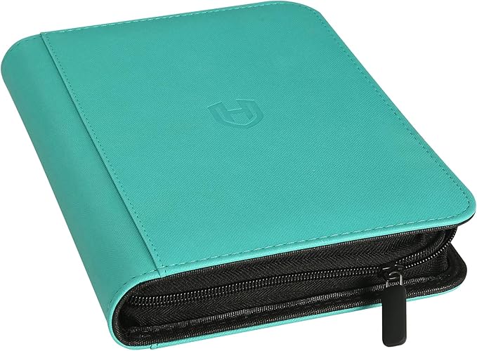 Card Binder 4 Pocket with Zipper, 288 Pockets Trading Card Holder Book, Premium PU Cover Zip Folder Binder, Side Loading Carrying Case Binder Album for TCG, MTG, Sports Cards, Game Cards