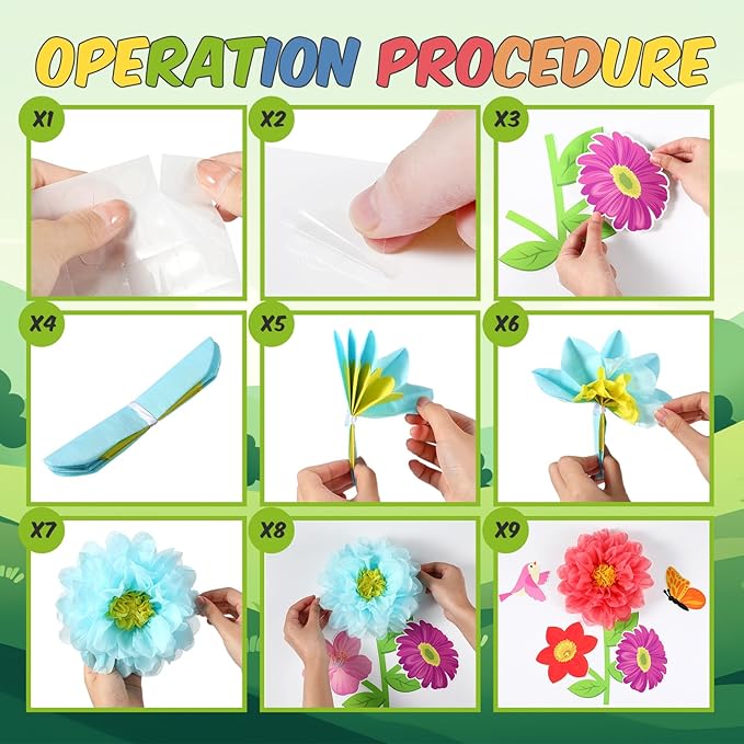 Pasimy 3D Summer Flowers Bulletin Board Decorations Set for Classroom Watch The Flower Grow Decor Floral Butterfly Bulletin Board Cutouts Borders Letters Summer Classroom Preschool Chalkboard Wall
