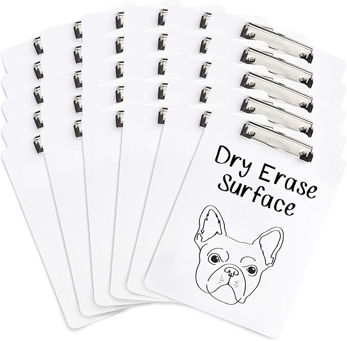 Blue Summit Supplies 30 Pack Dry Erase Clipboard, Whiteboard Clipboard for Classroom, White Board with Front Surface and Low Profile Clip, Designed for Classroom and Business Use