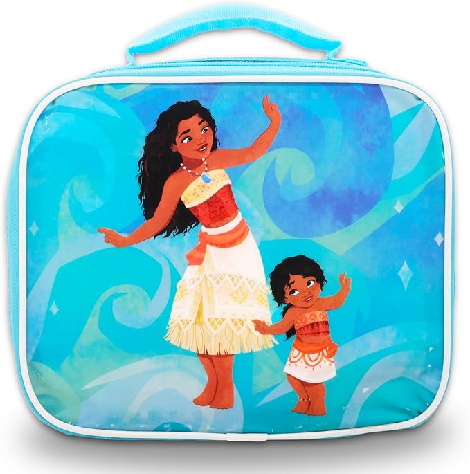 Disney Moana Backpack and Lunch Set for Girls - Bundle with 16” School Bag, Lunch Box, Stickers, and More | Moana Backpack for Kids, Girls, Toddlers