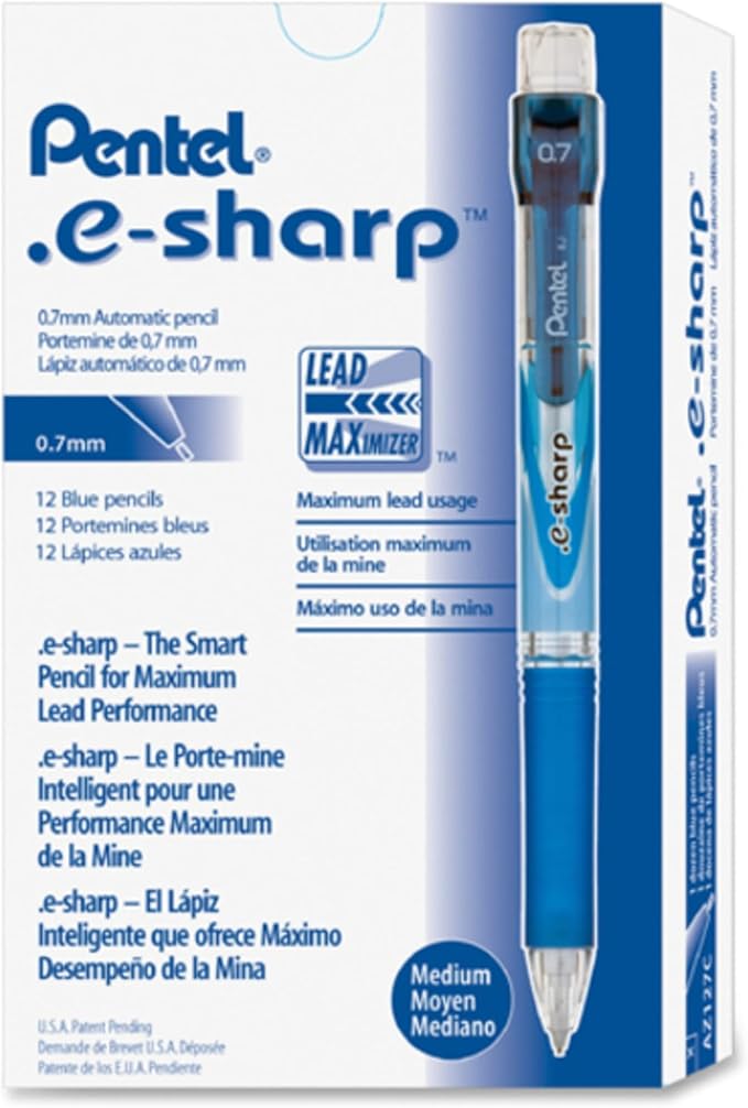 .e-sharp Mechanical Pencil (0.7mm), Blue Accents