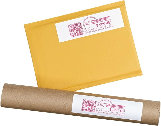 Avery Postage Meter Labels for Personal Post Office, 1-25/32" x 6", White, 60 Mail Meter Labels (05289)