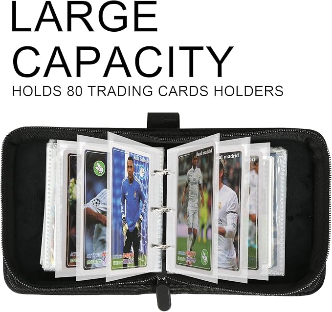 Mini Card Binder 1 Pocket, 80 Pockets Trading Card Binder, Premium Small 2 Pocket Trading Card Collection Album Folder with 40 Sleeves Double Sided - Gifts for Kids (Pink)