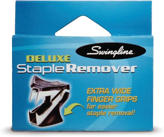 Swingline Staple Remover, Deluxe, Extra Wide, Steel Jaws, Black, 1 Case of 24 Staple Removers (S7038101-CS)
