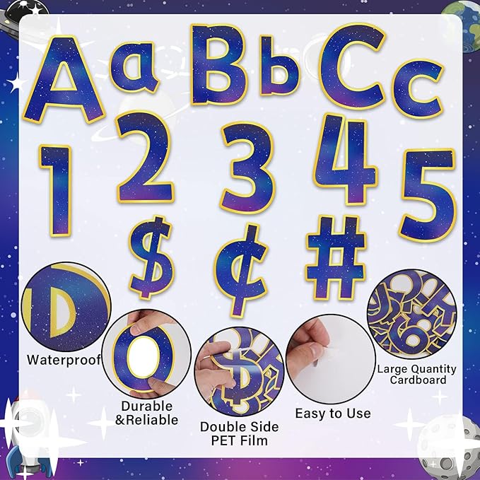 266 Pcs Letters Combo Pack Set Bulletin Board Letters Thanksgiving Fall Letters and Number Accents Bulletin Board Display Home Decor