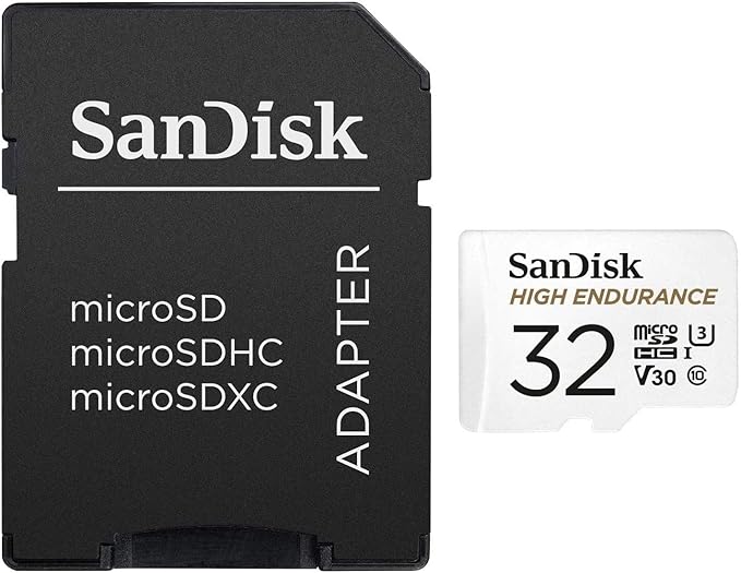 SanDisk High Endurance 32GB MicroSDHC Memory Card (2 Pack) for Dash Cams & Home Security System Cameras (SDSQQNR-032G-GN6IA) Class 10 Bundle with (1) Everything But Stromboli MicroSD Card Reader