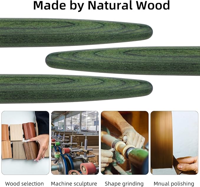 cobee Wooden Fountain Pens - Handcrafted Vintage Luxury Pen, 0.5mm Fine Point, Smooth Writing for Journaling & Calligraphy, Green