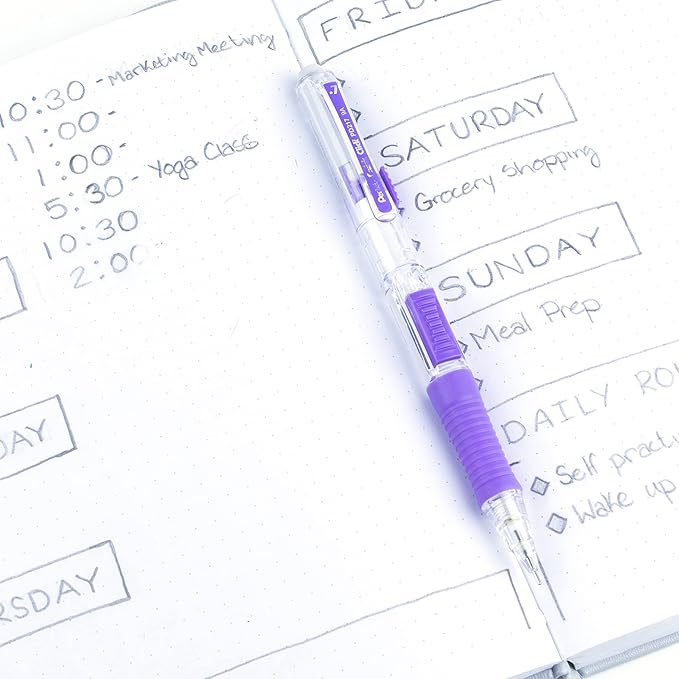 Pentel QUICK CLICK Mechanical Pencil (0.7mm), Violet Barrel, Box of 12 Pencils (PD217V)