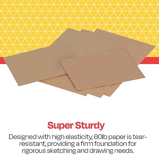 School Smart Kraft Paper Sheets, 60 lb, 18 x 24 Inches, Brown, Pack of 100 - 086643