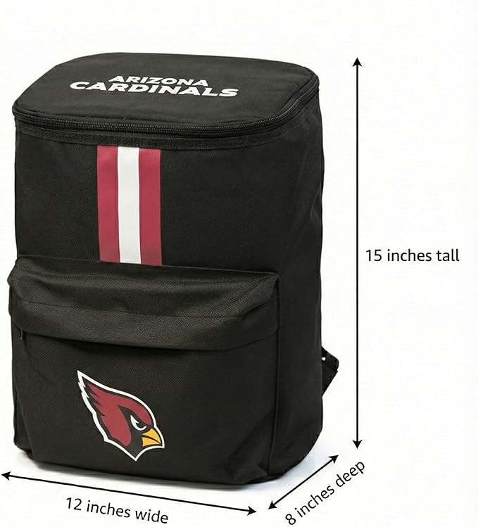 Cooler Backpack – Portable Soft Sided Ice Chest – Insulated Bag Holds 36 Cans - Football Gear – Show Your Team Spirit with Officially Licensed Fan Gear