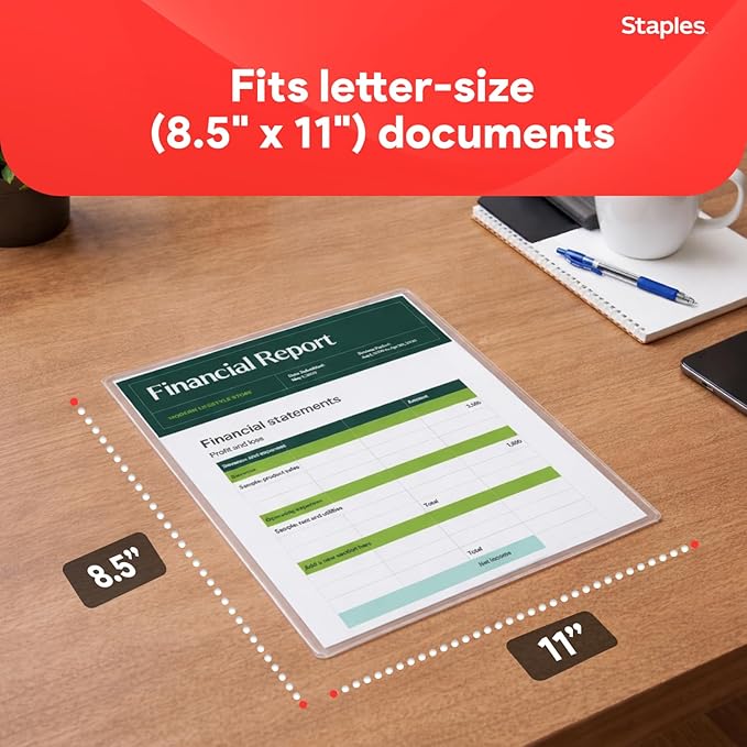 Staples Thermal Laminating Pouches, Letter Size, 9 x 11.5 Inches, 3 Mil, 200/Pack, for Office & School Use