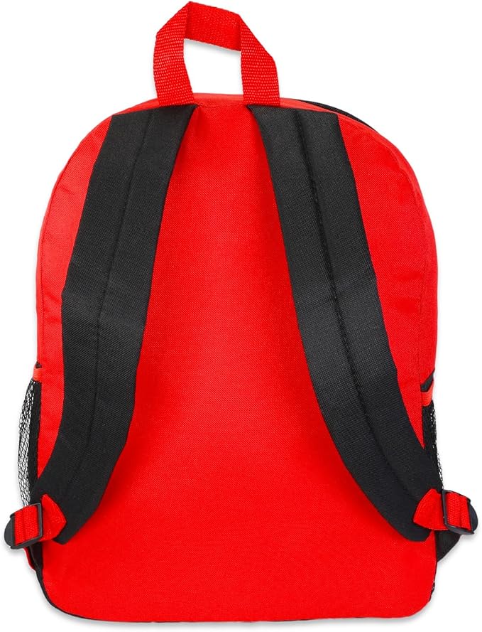 Lightning McQueen School Bag with Lunch Box Set - Bundle with 16” Disney Cars Backpack, Lunch Bag, Stickers, More | Lightning McQueen Backpack for Kids