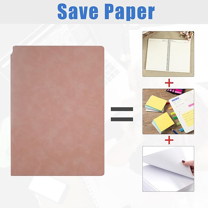 Portable White Board Dry Erase Notebook 12" x 9" (A4), Double Sided Folding Reusable Whiteboard with 3 Markers & 1 Pen Bag, Anti-Ghosting & Anti-Smudg Surface Notebook for Study, Meeting (Pink)