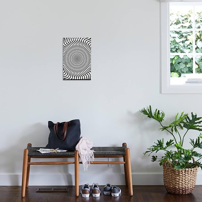 Trends International Zebra Stripe Optical Illusion Wall Poster, 19L x 13W, Premium Unframed Version