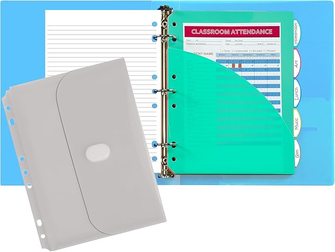 C-Line Mini Binder Starter Kit, Includes Binder, Index Dividers, Filler Paper and Binder Pockets, Colors May Vary, 1 Each (30100)