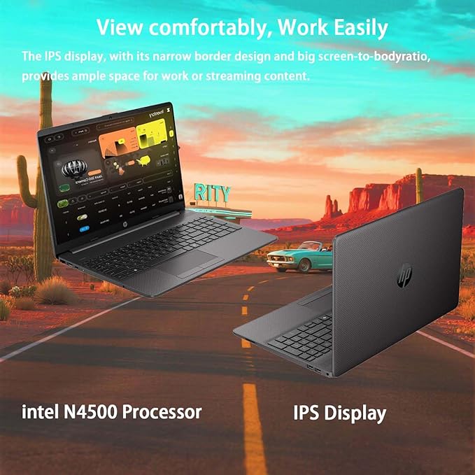 HP Laptop Computer 15.6 for Business Home and Student, with Office 365 for The Web, Windows 11 Home, Thin and Lightweight Notebook, IPS, Intel Dual Core, 16GB RAM, 2TB SSD, Wi-Fi6, Webam, with Hub