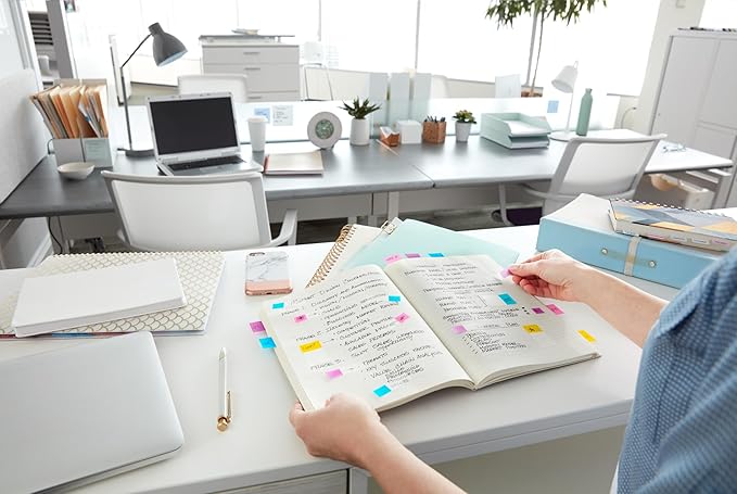 Post-it Flags, 200/High Volume Desk Grip Dispenser, 1 in Wide, Blue (680-HVBE)