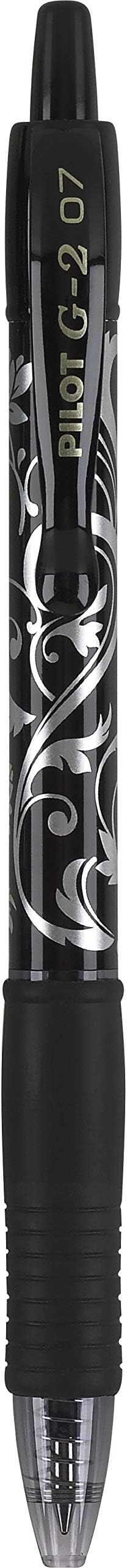 Pilot, G2 Premium Gel Roller Pens, Fine Point 0.7 mm, Fashion Collection, Black, Pack of 10