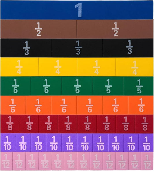 Montessori Math Magnetic Tiles Classroom Essentials Foam Tiles for Kids to Learn Fraction Equivalence and Math manipulatives Great Learning Resources for The Homeschool Curriculum