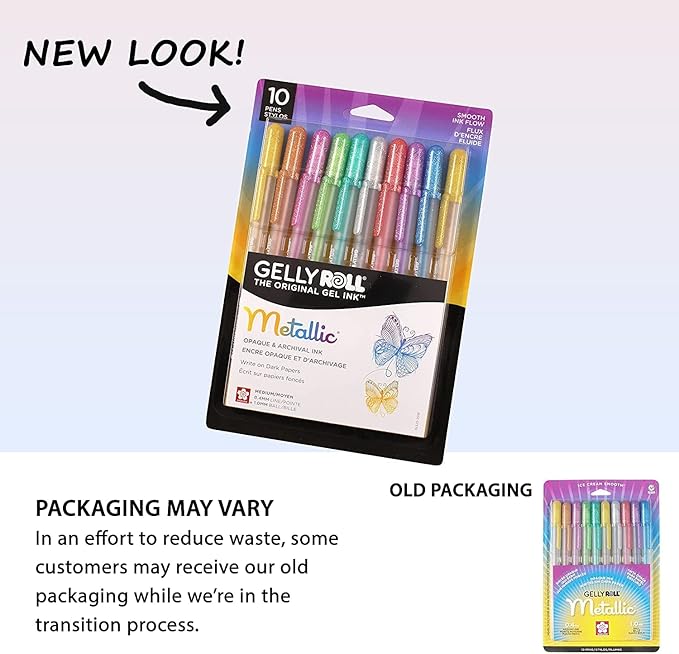 SAKURA Gelly Roll Metallic Gel Pen 10-Pack (57370)