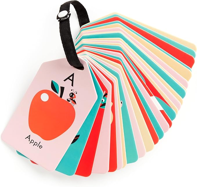 Mudpuppy My ABC's — Ring Flashcards 26 Durable Double Sided Alphabet Cards And Reclosable Ring With Colorful Art For Kids Ages 1+ Perfect For Preschool Or Travel For Teachers And Parents
