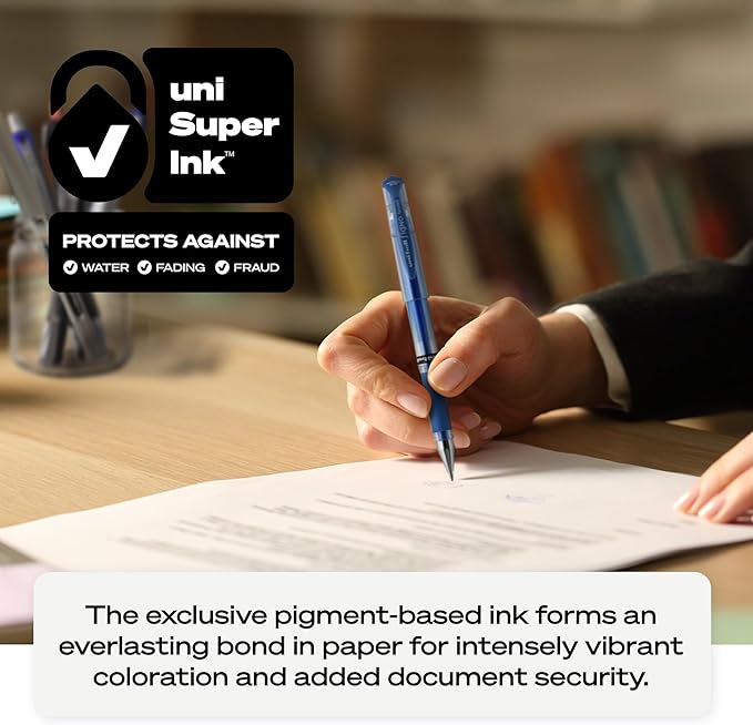 uniball Signo Gel Impact Pens,Bold Point (1.0mm),Assorted Metallic,(Pack of 6)