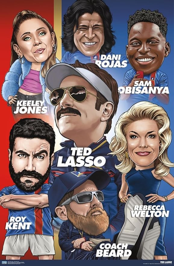 Ted Lasso - Character Grid Wall Poster, 19L" x 13W", Premium Unframed Version
