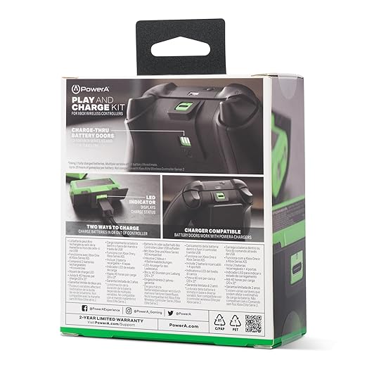 PowerA Play & Charge Kit for Xbox Series X|S and Xbox One - Green