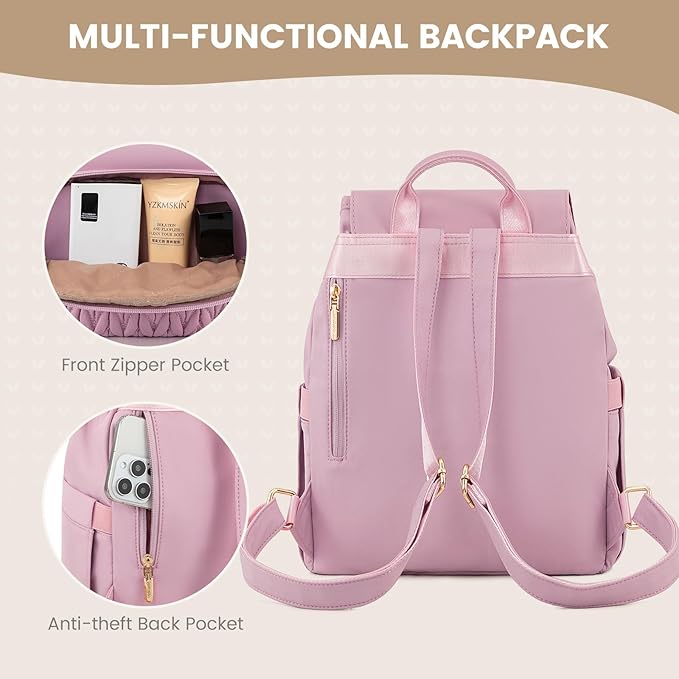 LOVEVOOK Mini Backpack for Women,Small Backpack Purse for Travel Work Cute Backpack Daypack With Anti-theft Pocket Mini Bag for Daily College Shopping