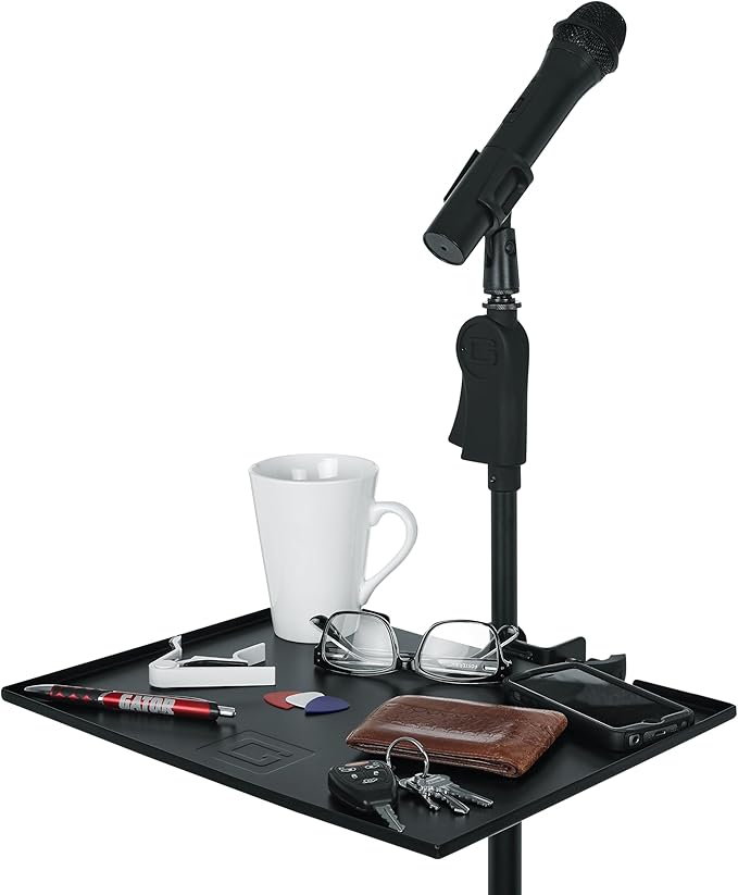 Gator Frameworks GFW-SHELF1115 Microphone Stand Accessory Tray - Large