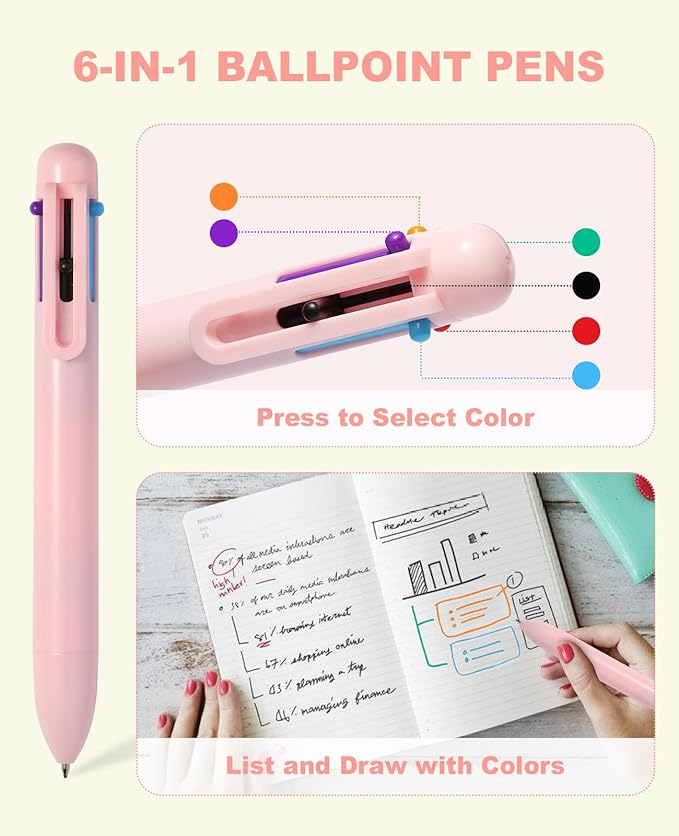 56 PCS Aesthetic School Supplies with Large Pencil Case, 5 Inspirational Ballpoint Pens, 12 Pastel Highlighters, 5 Black Ink Gel Pens, 6 Mechanical Pencils 0.5-0.7mm Student Essentials (Beige)