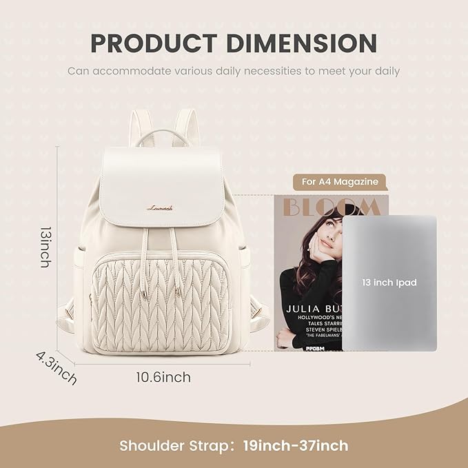 LOVEVOOK Backpack Purse for Women,Small Backpack for Women for Travel Work,Cute Backpack Daypack With Anti-theft Pocket,Fashion Ladies Backpack for Daily College Shopping