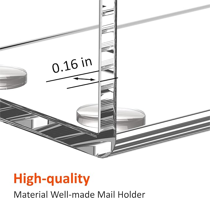 Desk Mail Organizer, 3 Section Clear Acrylic File Holder Letter Organizer, Vertical Lightweight Modern Envelope Holder Desk Accessories & Workspace Organizers for Office, Home, School