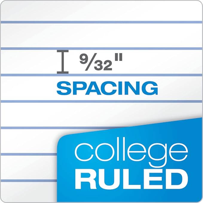 Oxford Spiral Notebook 6 Pack, 1 Subject, College Ruled Paper, 8 x 10-1/2 Inch, Color Assortment Design May Vary (65007)