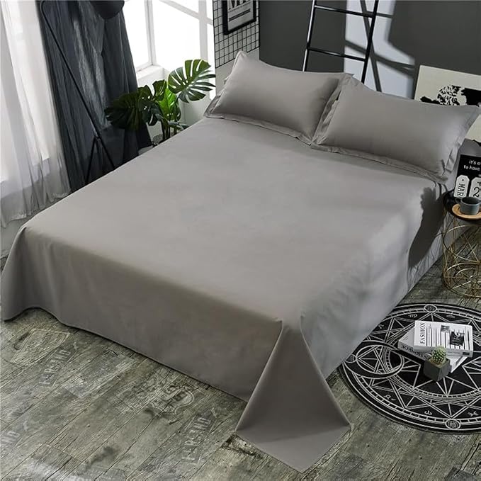 WenBags Lightweight Waterproof Flat Sheet 90 * 118 Inches California King Size-Mattress Protector for Bed & Couch, Pet Hair Resistant Cover Ideal for Dogs & Cats, Perfect for Hotels & Hospitals(Gray)
