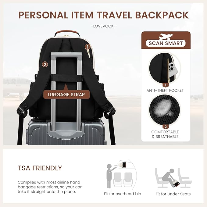 LOVEVOOK Laptop Backpack for Women with Pouch Pocket for Large Capacity Cup,17 Inch Laptop Computer Bag Travel Backpack Purse,Waterproof Work Business Backpack College Teacher Bags,Leopard print
