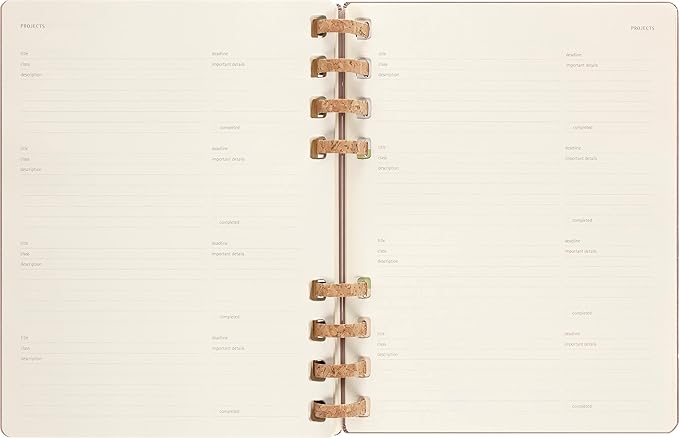 Moleskine 2024 Spiral Academic Planner, 12M, Extra Large, Crush Almond, Hard Cover (7.5 x 10)
