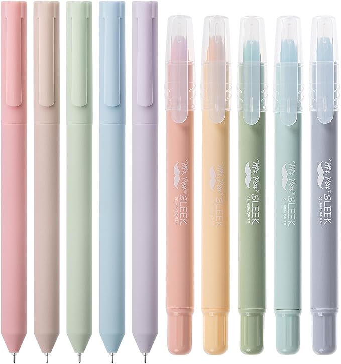 Mr. Pen- Bible Highlighters and Pens, 10 Pack, Gel Highlighters and Pens, Bible Journaling Kit