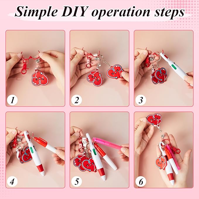 Henoyso 36 Pcs Nurse Badge Reel Pens Mini Highlighter Pens Bulk Nursing Week Appreciation Gifts Badge Accessories Retractable for Cna Medical Assistant Christmas Women (Classic)