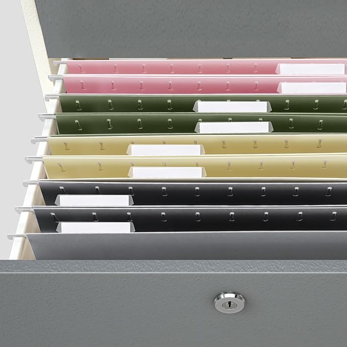 BALEINE 16PK Hanging File Folders, Legal Size Hanging Folders with 1/5-Cut Tabs for Filing Cabinets, File Boxes (16PK, Legal Size)