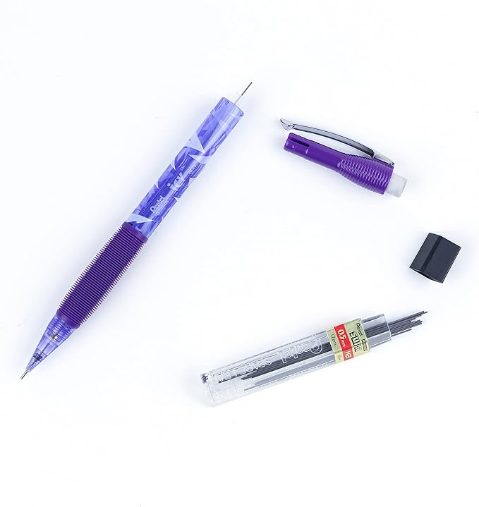Pentel Icy Automatic Pencil, (0.5mm), Violet Barrel, Box of 12 (AL25TV)