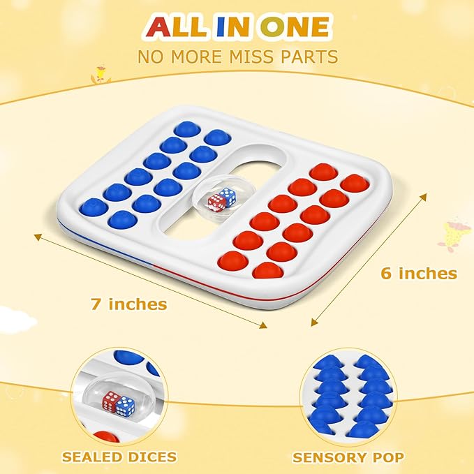 Pop Math Game for Kids - Addition & Subtraction Game - Educational Toys Learning Toys for Kids 4 5 6 7, Math Game for Preschool Kindergarten Boys Girls, 2 Player